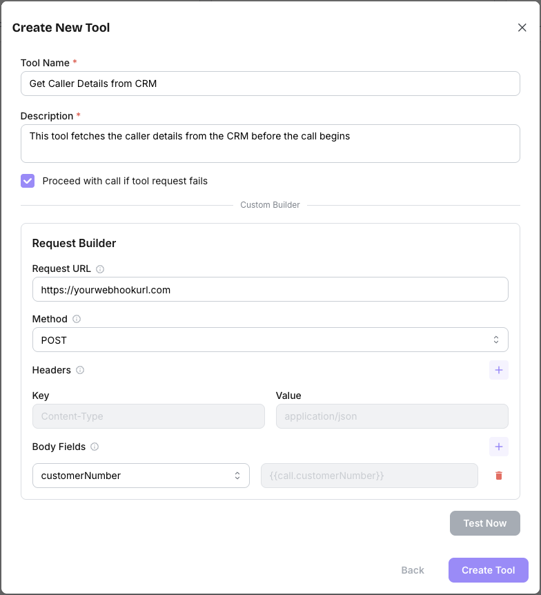 Before Call Tool Example