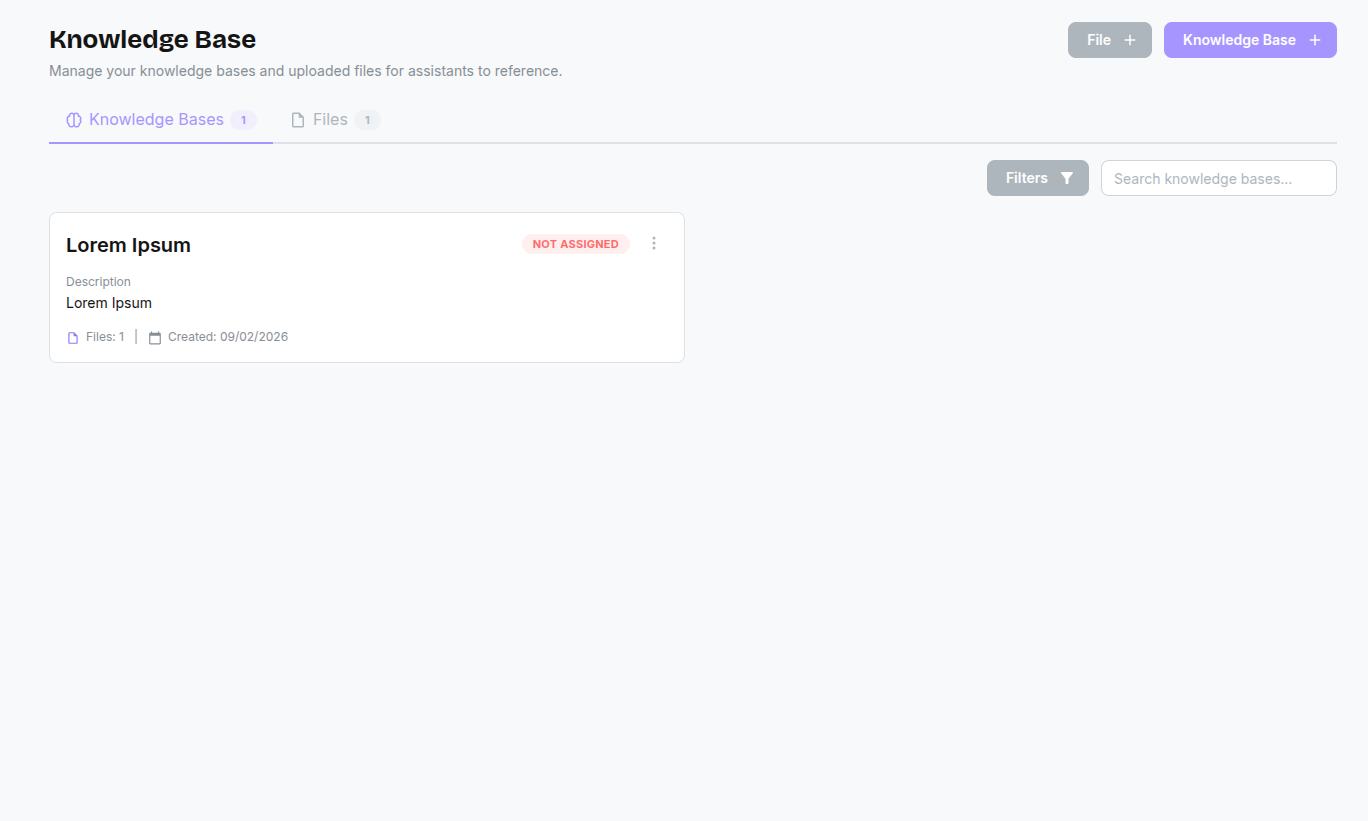 Knowledge Base list