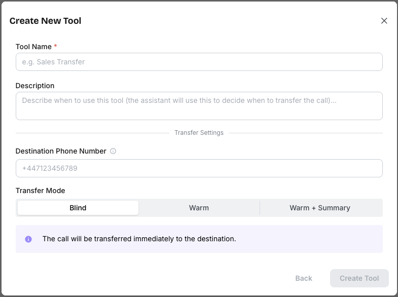 Transfer Call Form