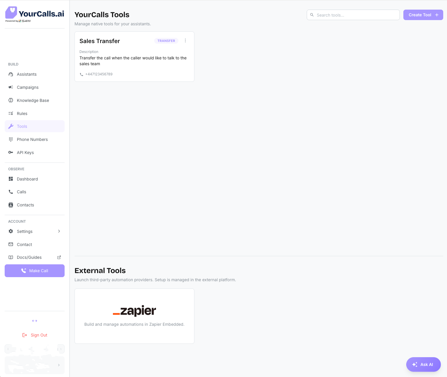 Tools list